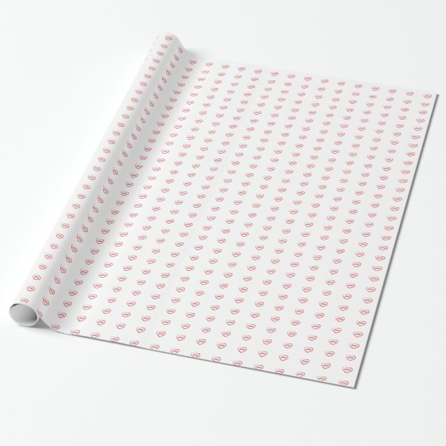 De Presente Amor, nuvem cardíaca embrulhando papel (Desenrolado)