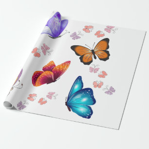 De Presente borboletas embrulhando papel