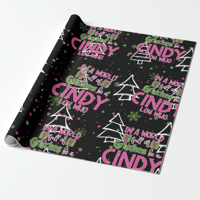 De Presente Cindy Lou Que Envolve Papel (Desenrolado)