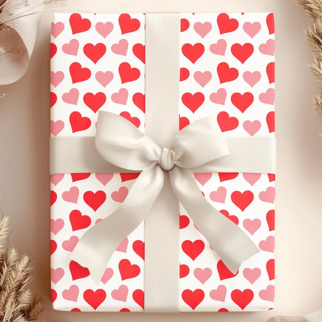 De Presente Corações Vermelhos e Rosas Encantadores em Papel d (Criador carregado)