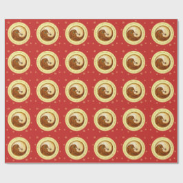 De Presente Doves Peace & Harmony embrulhando papel em vermelh