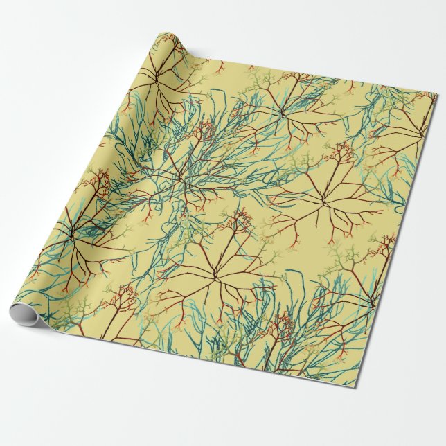De Presente Envoltório aquático do papel do teste padrão da (Desenrolado)