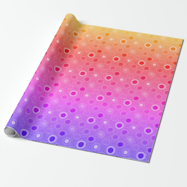 De Presente Estilo artístico aborda papel arco-íris (Desenrolado)