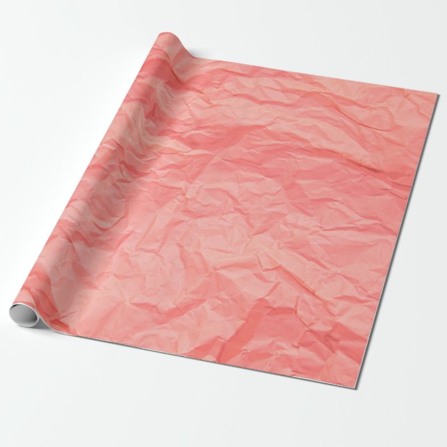 De Presente Feche a ruga rosa amassada com papel p (Desenrolado)