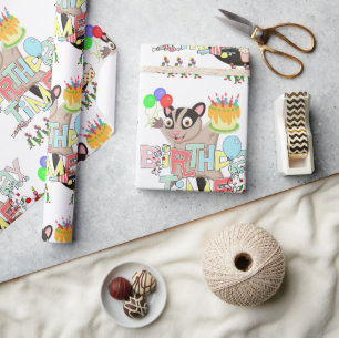 De Presente Feliz Aniversário A Lavar Papel Possum