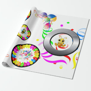 De Presente Feliz Aniversário Quebrando Papel Bumblebee