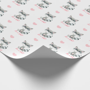 De Presente Garota que enrola papel cor-de-rosa