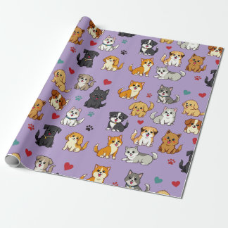 De Presente Gatinhos e Cuppies que embrulham papel