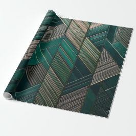 De Presente Geometria Esmeralda – Papel Moderno Art Déco