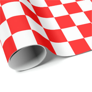 De Presente Grande papel vermelho e do branco das verificaçõ