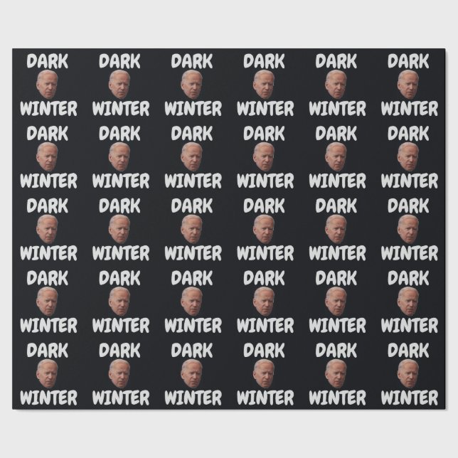 DE PRESENTE JOE BIDEN DARK WINTER CHRISTMAS WRAPPING PAPEL (Barra)