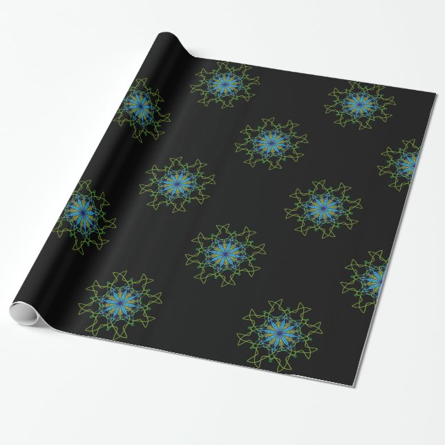 De Presente Kaleidoscope Mandala Art Wrapt Papel 2 (Desenrolado)