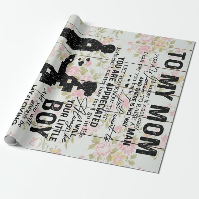 De Presente Letra Adorável Para A Mãe, Bonita Presente, Papel  (Desenrolado)
