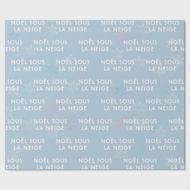 De Presente Natal branco no papel embrulho francês Azul pálido (Barra)