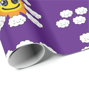 De Presente Nuvens Envolvendo Papel