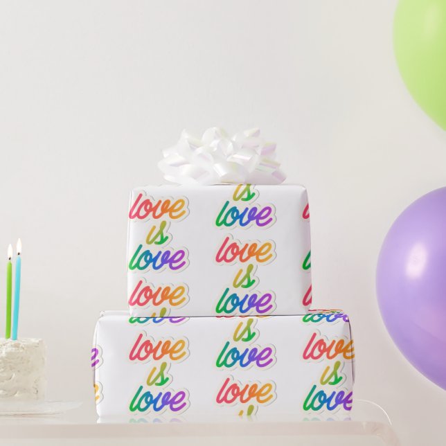 De Presente O Amor é o Papel LGBT - Orgulho Arco-Íris (Presentes para festas)