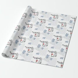 De Presente o tema do gato embrulhando o papel ama o tema