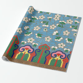 DE PRESENTE PADRÃO CHINÊS PATRINHO PAPEL AZUL E VERMELHO