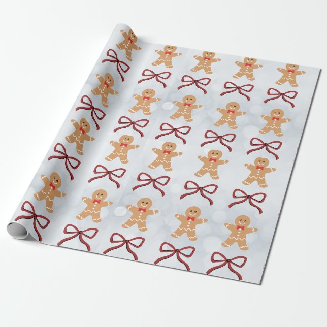 De Presente Pão-de-gengibre embrulhando papel (Desenrolado)