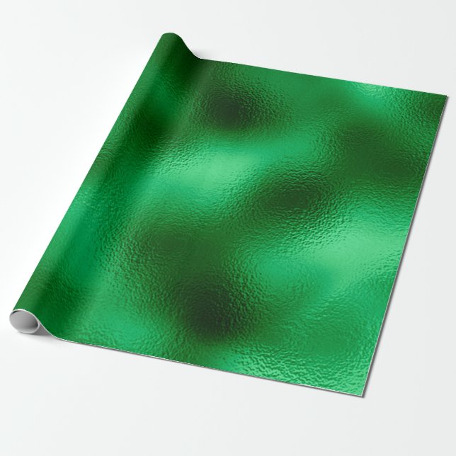De Presente Papel Alumínio Verde (Desenrolado)
