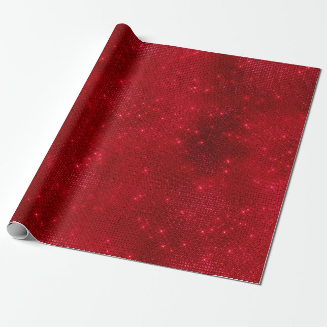 De Presente Papel Alumínio Vermelho Brilhante  (Desenrolado)