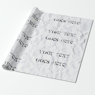 De Presente Papel amarrotado com seu texto desvanecido