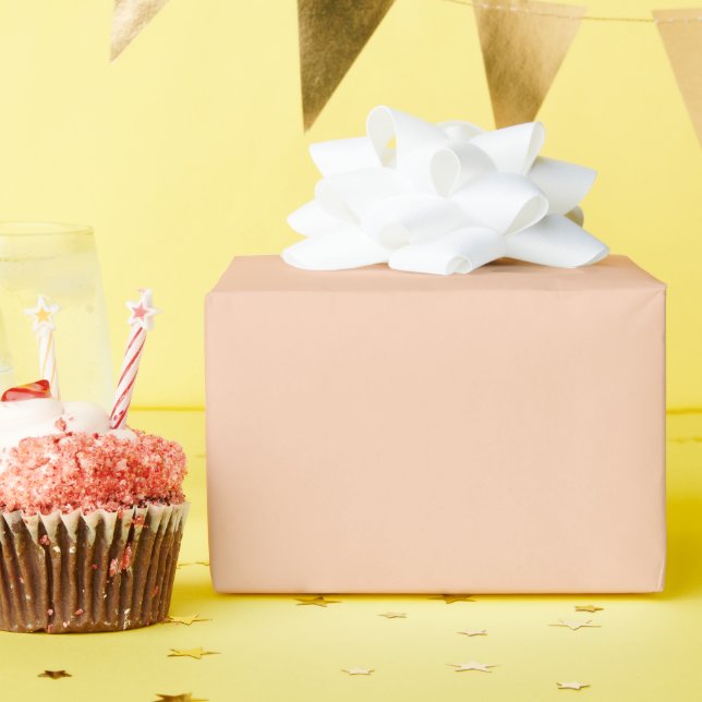 De Presente Papel Apricot Glossy Wraping (Festa de aniversário)