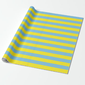 De Presente Papel azul e amarelo da grande luz - das listras