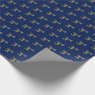 De Presente Papel Azul, Faux Dourado 3rd (Third) Event Wraping