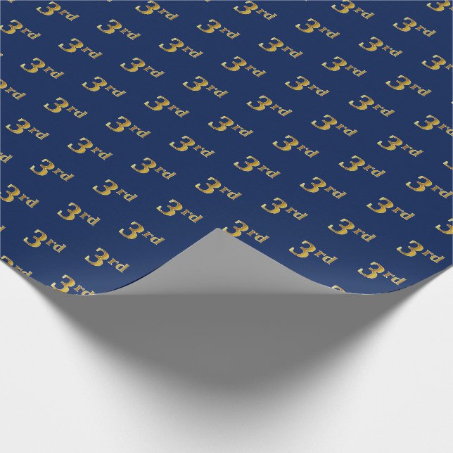 De Presente Papel Azul, Faux Dourado 3rd (Third) Event Wraping (Ponta)