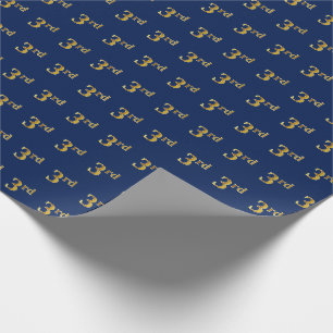 De Presente Papel Azul, Faux Dourado 3rd (Third) Event Wraping