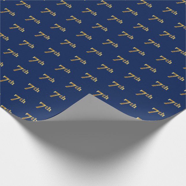 De Presente Papel Azul, Faux Dourado 7 (7º) (Ponta)