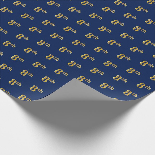 De Presente Papel Azul, Faux Dourado 8º (Oitavo) (Ponta)