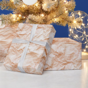 De Presente Papel Bege Enrugado Natal