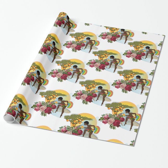 De Presente Papel Brilhante, Mulheres Africanas (Desenrolado)