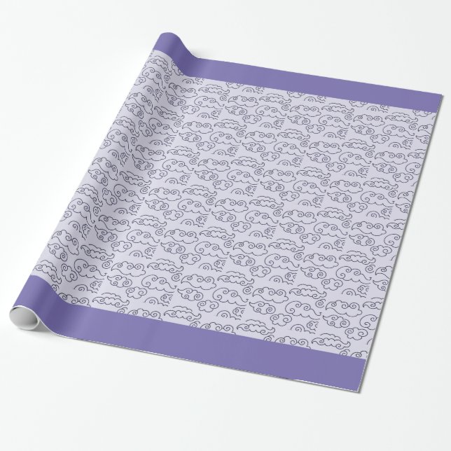 De Presente Papel Brilhante, PADRÃO NUVEM JAPONÊS (Desenrolado)