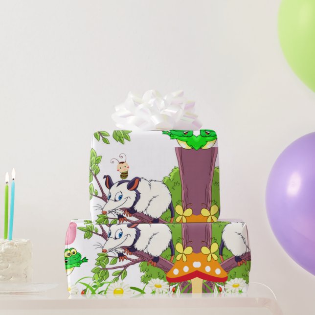 De Presente Papel Brilhante, Pintinhos Florais Possum Sapo (Presentes para festas)