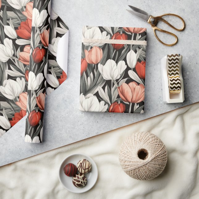 De Presente Papel Clássico Tulip Modern Wrapping (Artesanato)