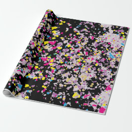 De Presente Papel Confetti Black Wraping
