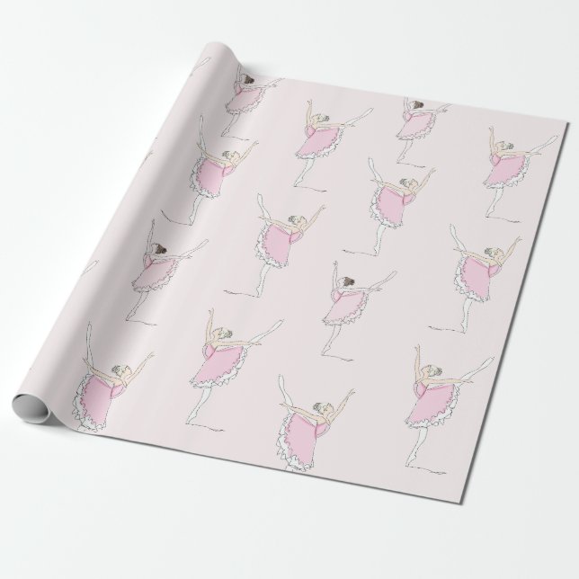 De Presente Papel cor-de-rosa para enrolamento Ballerina (Desenrolado)