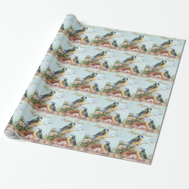 De Presente Papel do costume do nome do Bluebird da páscoa do (Desenrolado)