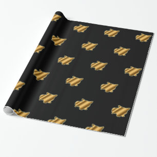 De Presente Papel Dourado para moldagem a preto moderno para g