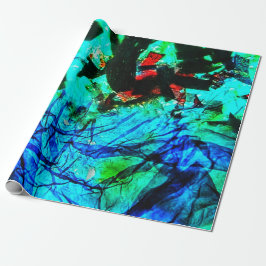 De Presente Papel embebido reciclado azul abstrato azul azul a