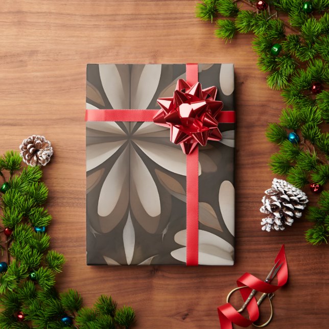 De Presente Papel Espresso Bloom Wrapping (Presente de Natal)