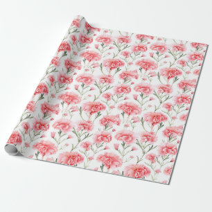 De Presente Papel floreado a aquarela - Cravos