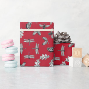 De Presente Papel impressão vermelho natural e papel prateado 