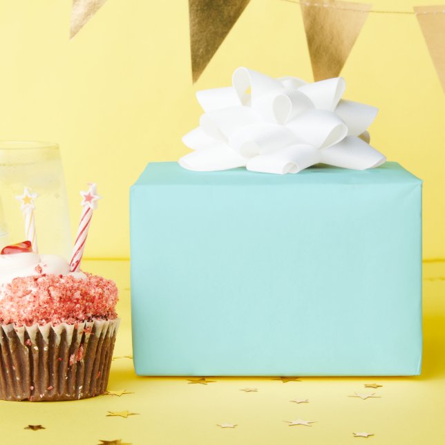 De Presente Papel Leve Turquesa Brilhante (Festa de aniversário)