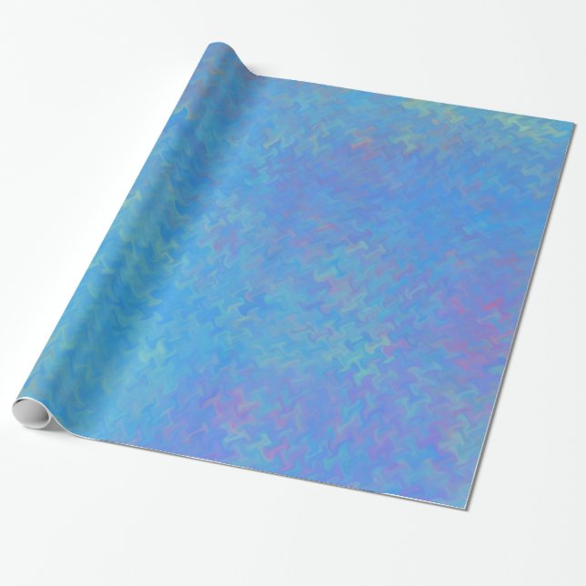 De Presente Papel Marmoreado Azul Bonito (Desenrolado)