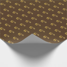 De Presente Papel marrom, Faux Dourado 6 (Sexto) para empacota