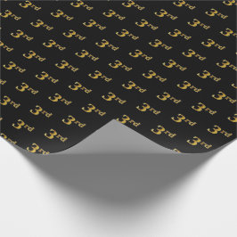 De Presente Papel Preto, Faux Dourado 3º (3º) Evento